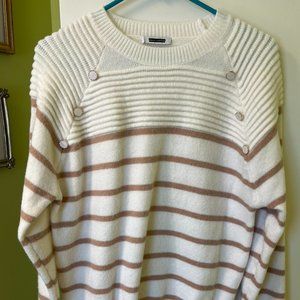 Cream Striped Sweater